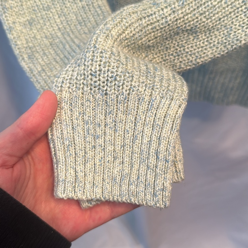 TIME AND TRU V NECK LIGHTWEIGHT GREEN SWEATER WITH COLLAR RIBBED KNIT LOOK XS - Picture 9 of 13